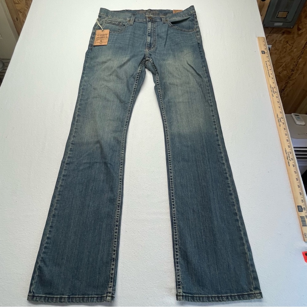 Cody James Slim Boot Blue Jeans Medium Wash Men's 39 Cowboy Western NEW W/TAG
